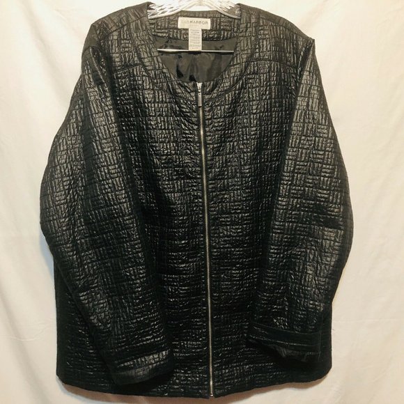Sag Harbor Jackets & Blazers - Sag Harbor Womens Jacket Size 20W Lined Black PM86